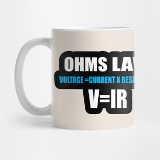 Ohms Law Formula Sticker for Electrical Engineering Students Mug